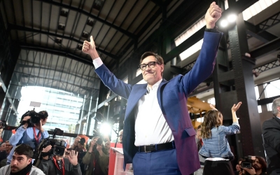 Salvador Illa en un acte a Fira Sabadell